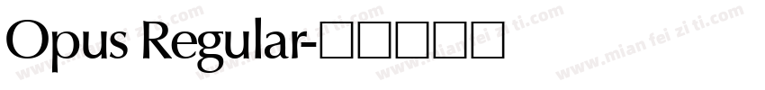 Opus Regular字体转换